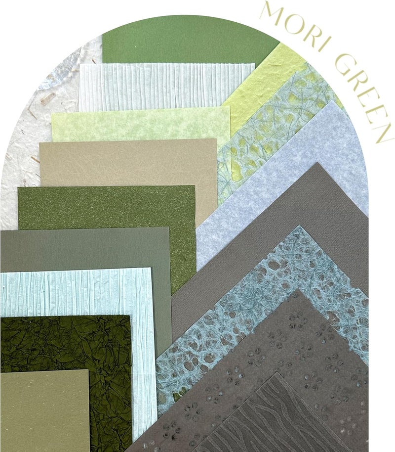 Aromoty 30Pcs Handmade Textured Scrapbook Paper&Mesh Fabric set - Unique A5 sheet Craft Mulberry Special Rice Paper Mix for Scrapbooking Junk Journaling Supplies Card Collage DIY Materials, 5.8x8.2 inches - Image 2